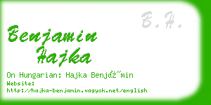 benjamin hajka business card